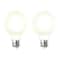 Bulbrite 60-Watt Equivalent Dimmable Milky Filament G25 Medium E26 LED Light Bulb, 3000K, 2PK 862697 - alternate 1